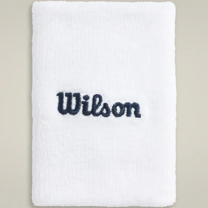 Wilson WIDE TERRY WRISTBANDS WHITE
