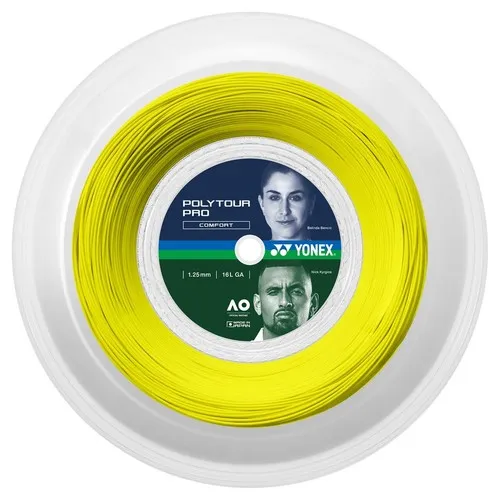 YONEX POLYTOUR PRO 125 __ FLASH YELLOW __ 200M