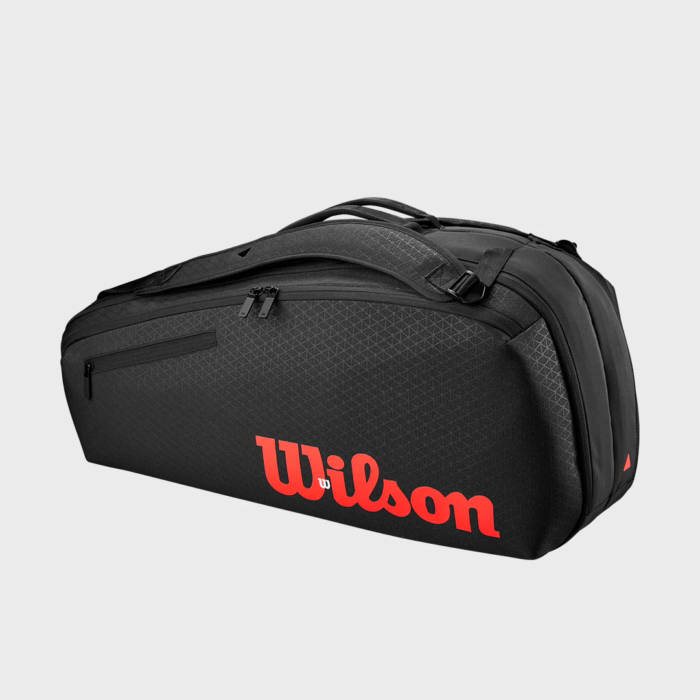 Wilson CLASH V3 6PK RACQUET BAG __ BLACK/INFRARED
